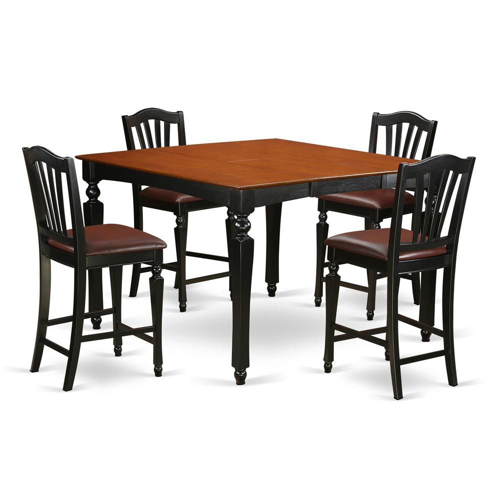 5  Pc  counter  height  Table  set-  Square  gathering  Table  and  4  counter  height  Chairs. Picture 2