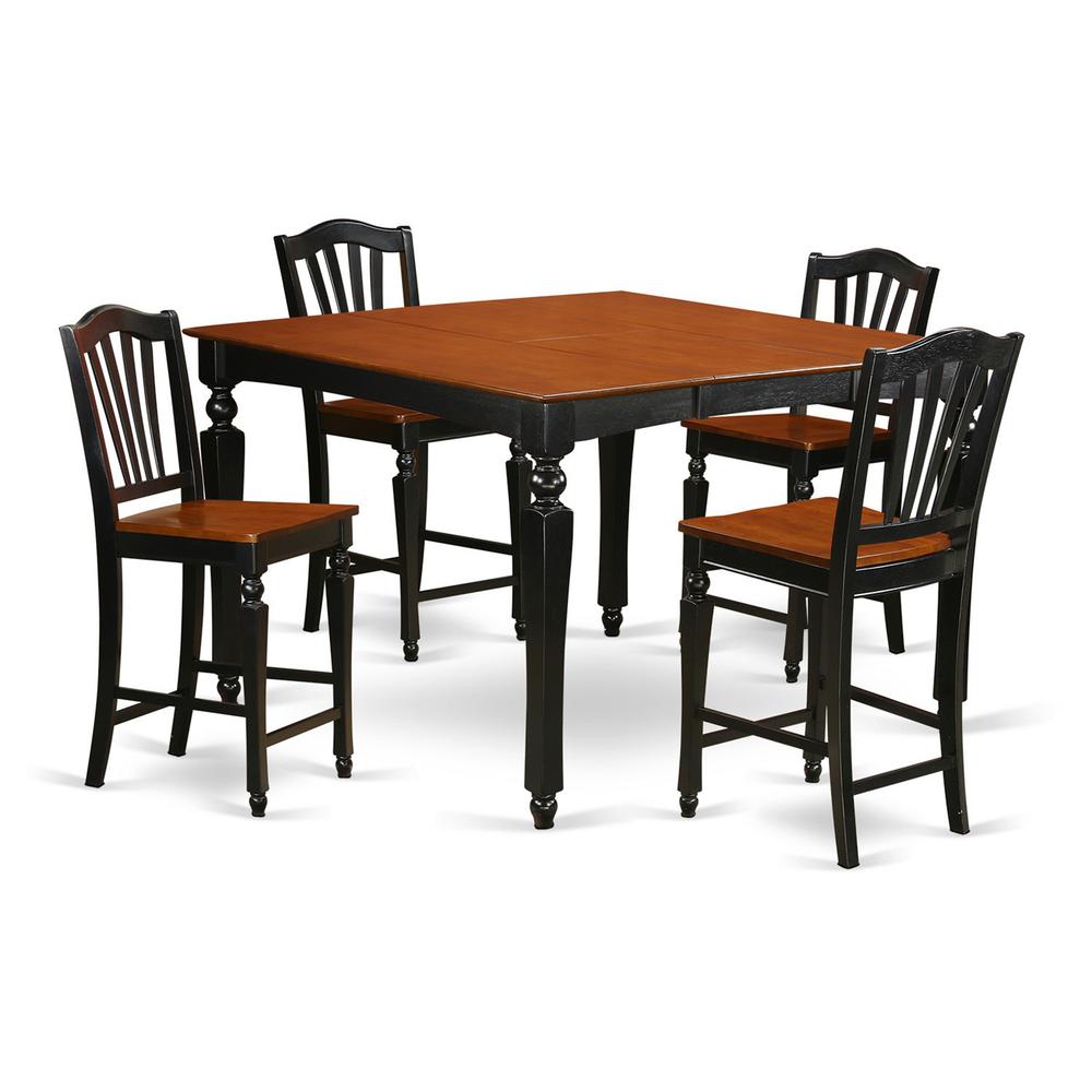 5  Pc  counter  height  Dining  set-Square  Counter  height  Table  and  4  Stools. Picture 1