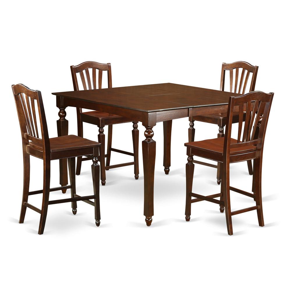 5  Pc  pub  height  set-Square  Counter  height  Table  and  4  Kitchen  counter  Chairs. Picture 1
