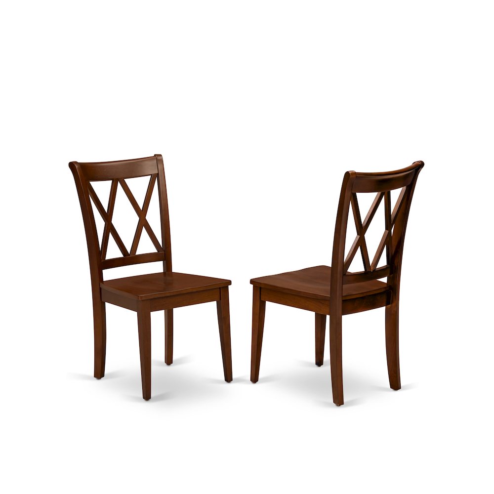 CLC-ESP-W Clarksville Double X-back chairs in Espresso finish. Picture 1