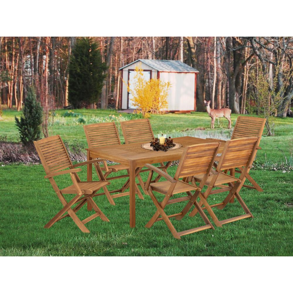 7 Piece Outdoor Patio Dining Sets. Picture 7