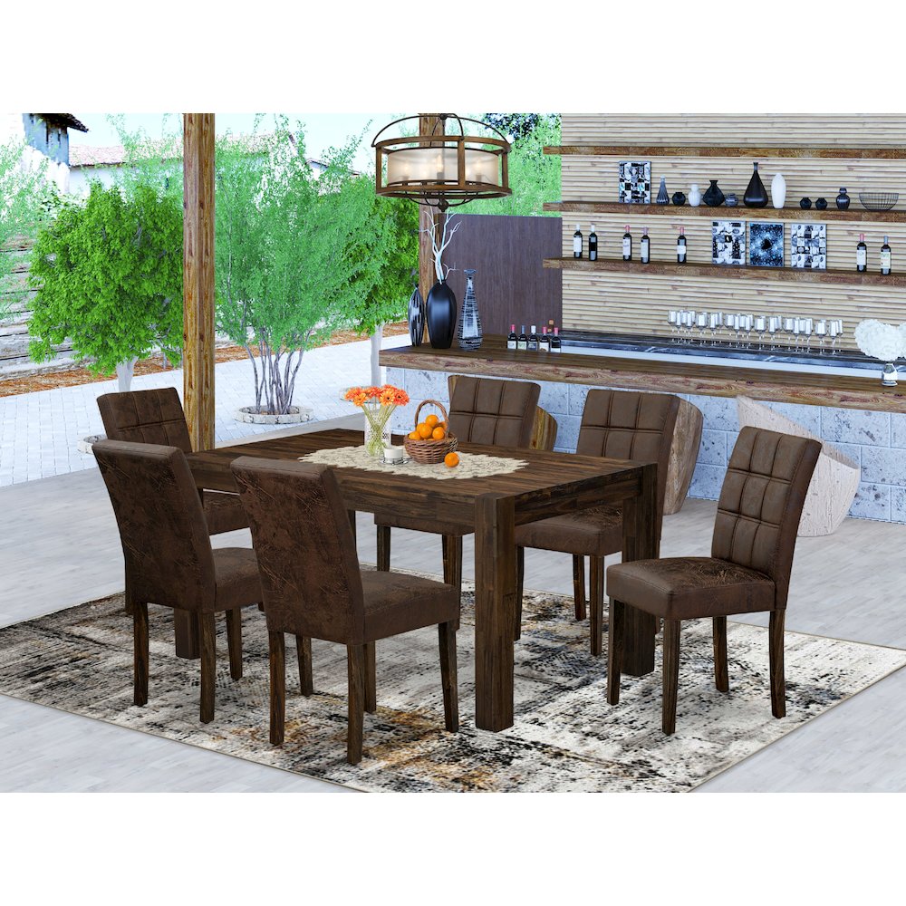 7 Piece Dining Table Set contain A Dinning Table. Picture 2
