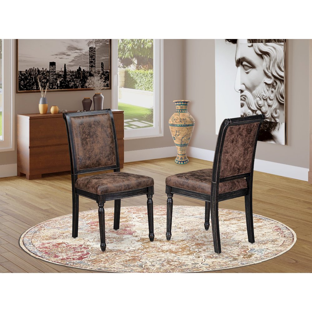 5 piece Kitchen Table Set consists of a Modern Dining Table and 4 Dining Chairs. Picture 7