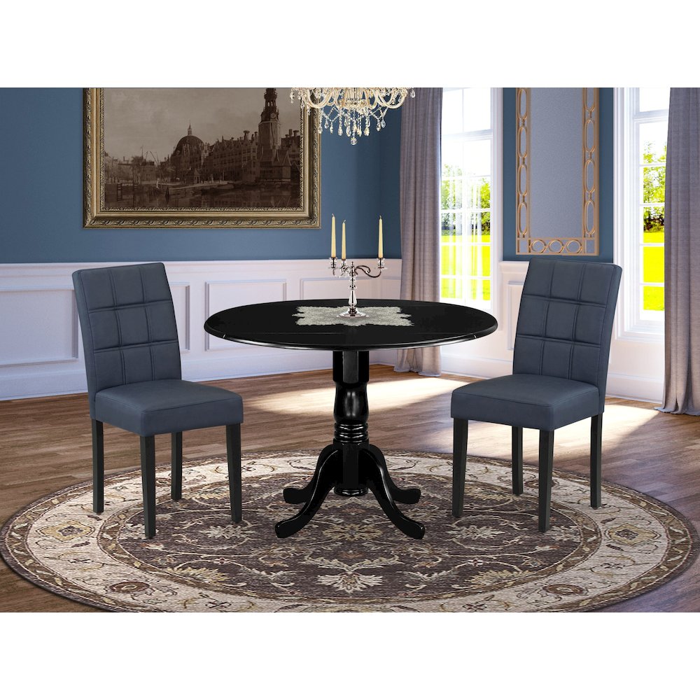 3 Piece Dining Table Set consists A Wood Table. Picture 2