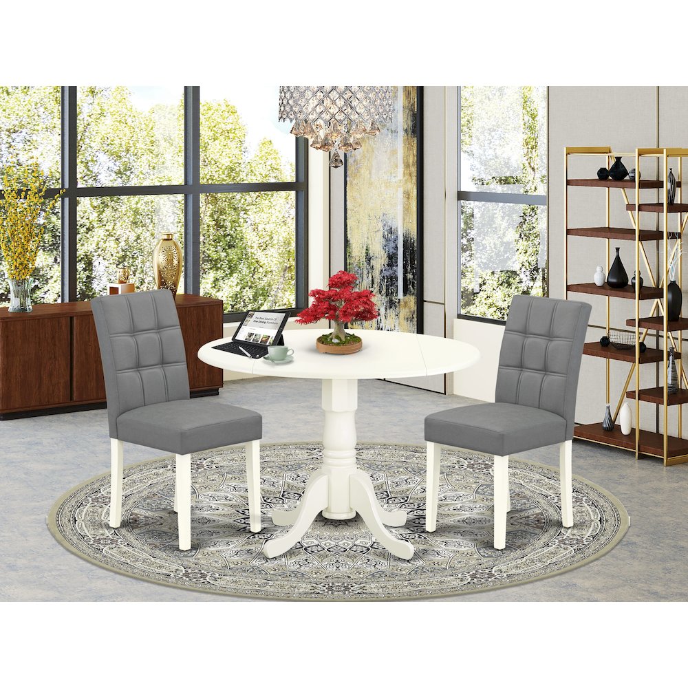 3 Piece Dining Table Set consists A Wooden Table. Picture 2