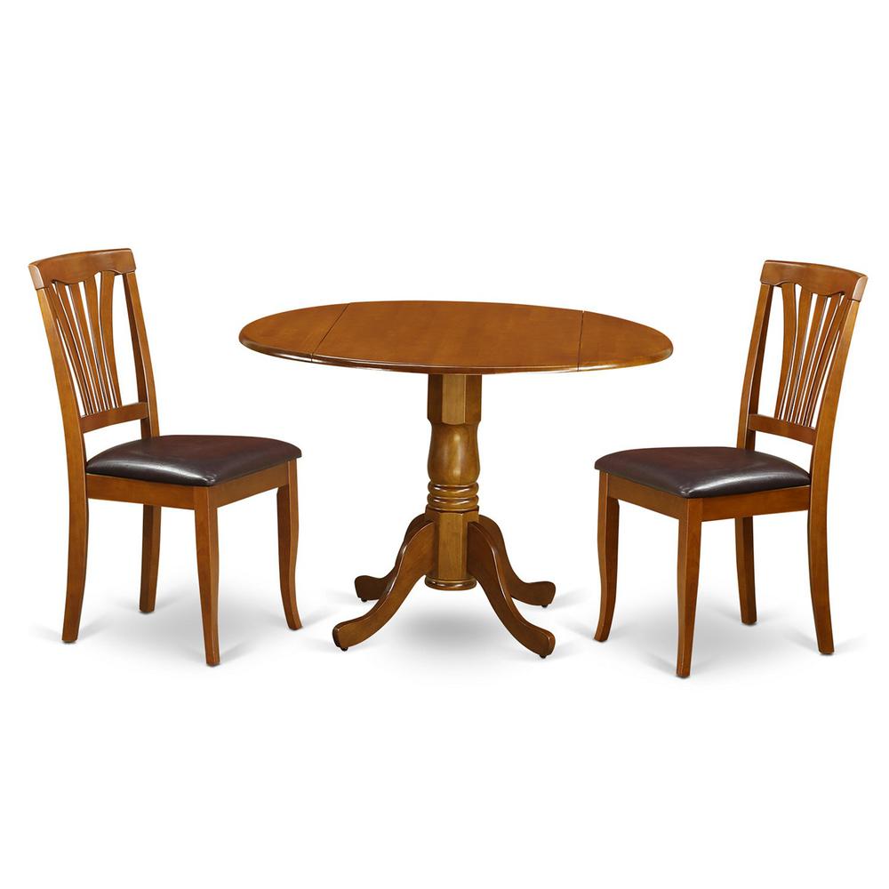 3  PC  Kitchen  Table  set-Dining  Table  and  2  Leather  Kitchen  Chairs. Picture 2