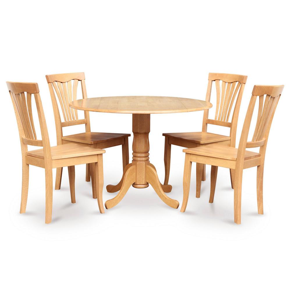 5  PC  Kitchen  Table  set-drop  leaf  Table  and  4  dinette  Chairs. Picture 1