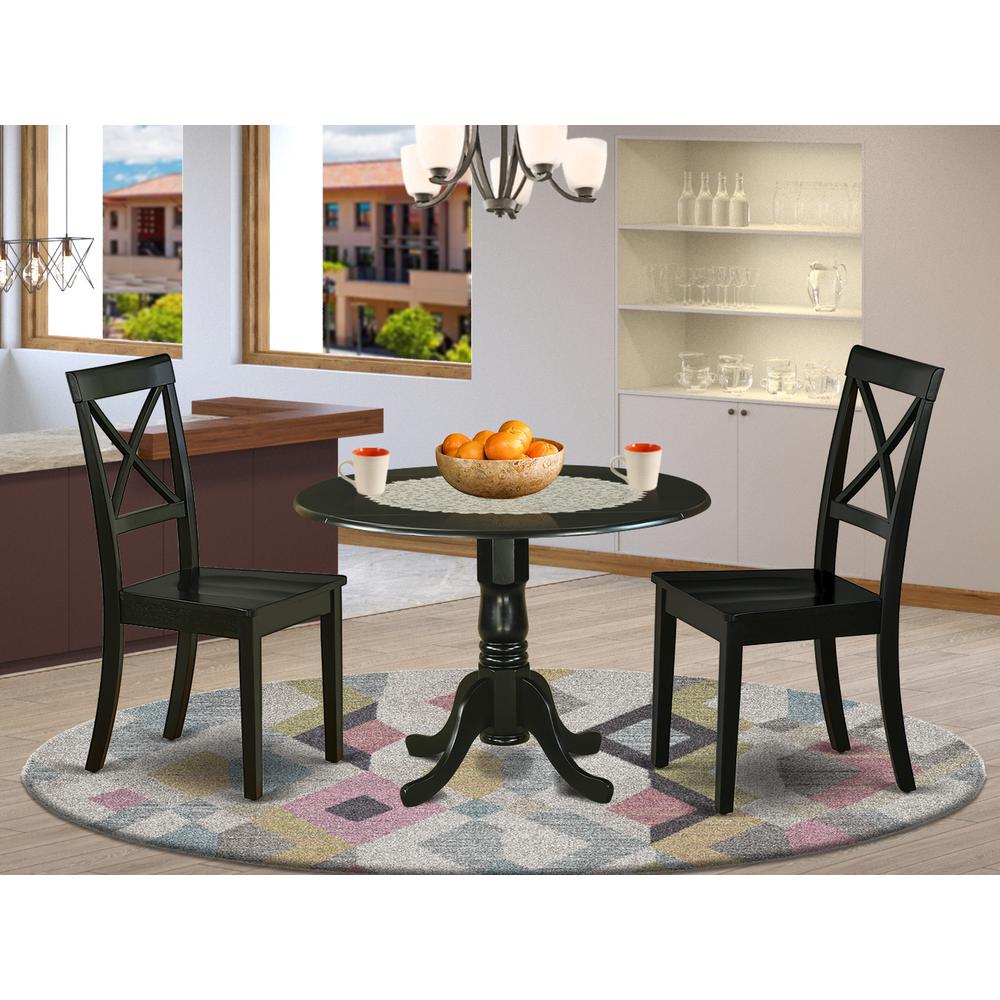 Dining Room Set Black, DLBO3-BLK-W. Picture 2