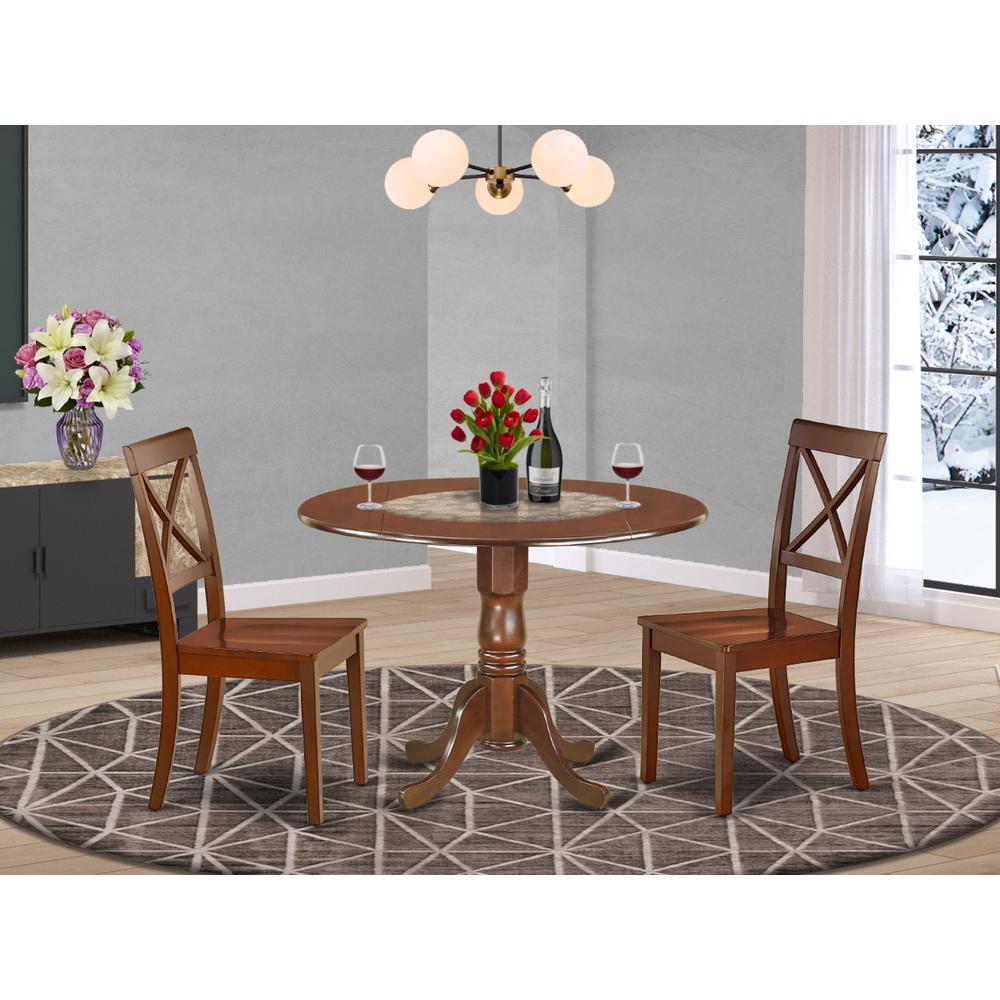 Dining Room Set Mahogany, DLBO3-MAH-W. Picture 2
