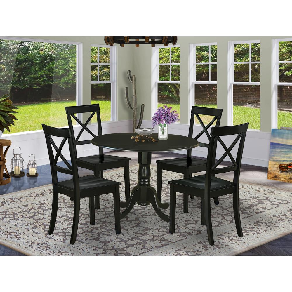 Dining Room Set Black, DLBO5-BLK-W. Picture 2