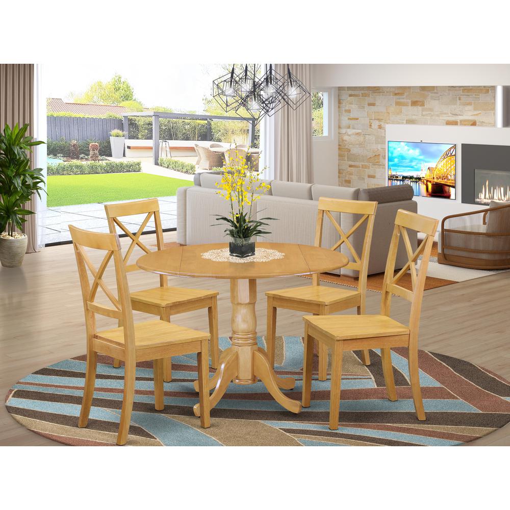 Dining Room Set Oak, DLBO5-OAK-W. Picture 2