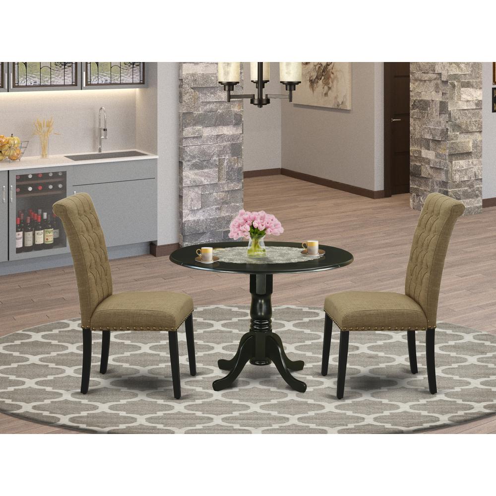 Dining Room Set Black, DLBR3-BLK-17. Picture 2