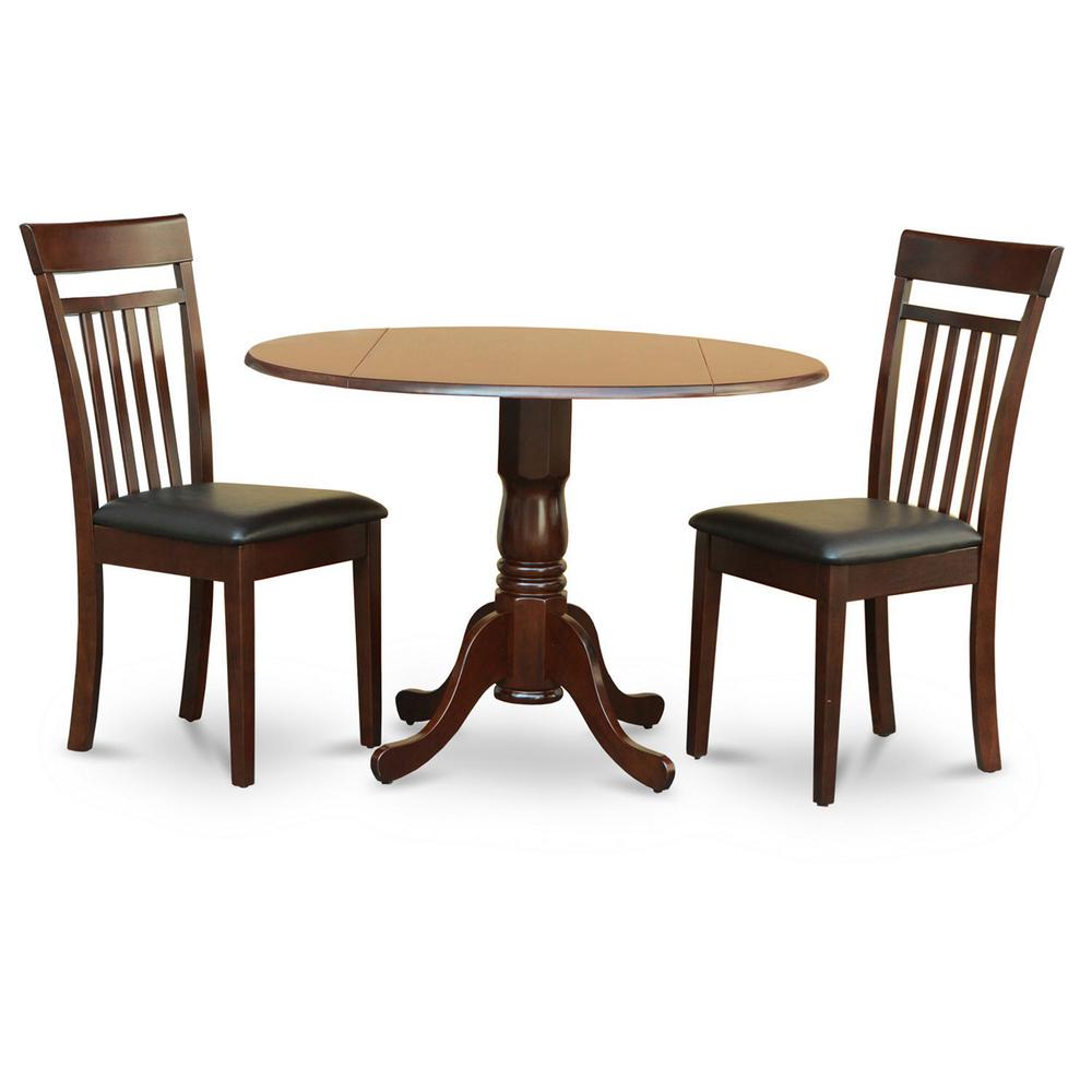 3  PC  Kitchen  nook  Dining  set-drop  leaf  Table  and  2  Dining  Chairs. Picture 2