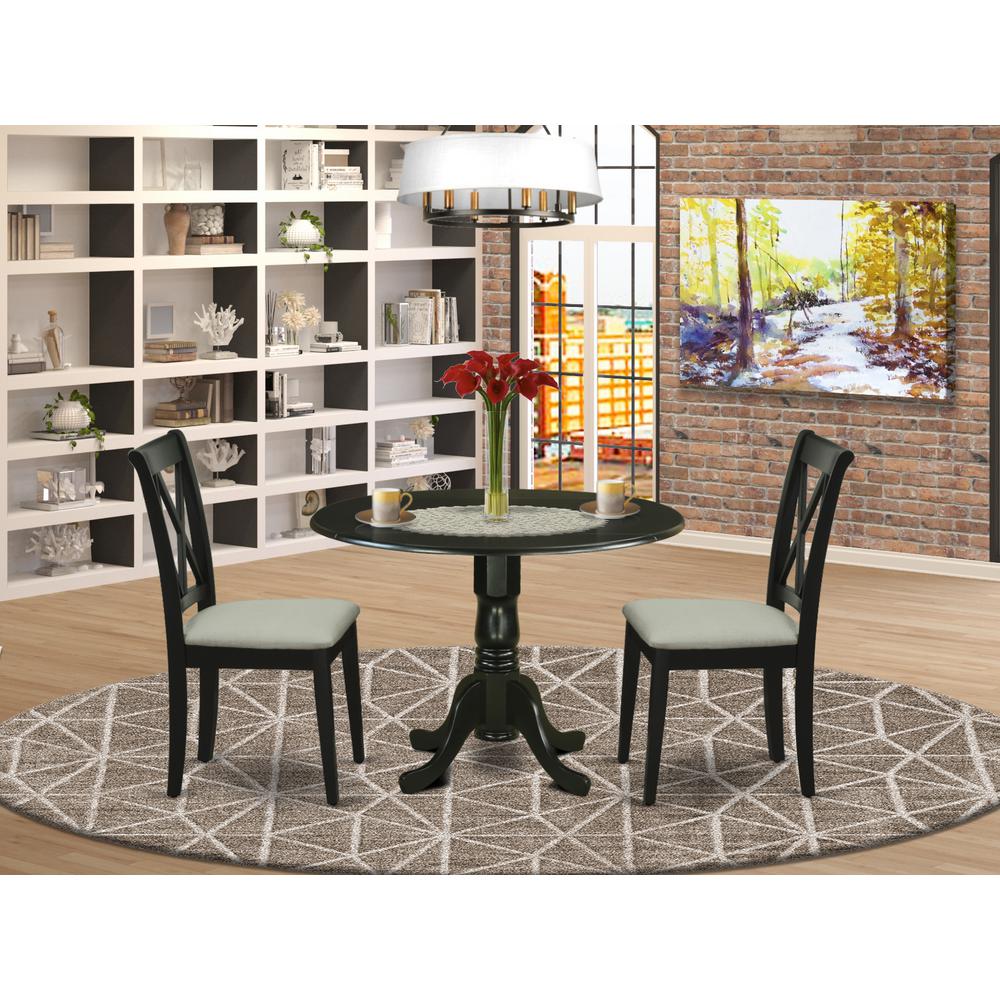 Dining Room Set Black, DLCL3-BLK-C. Picture 2