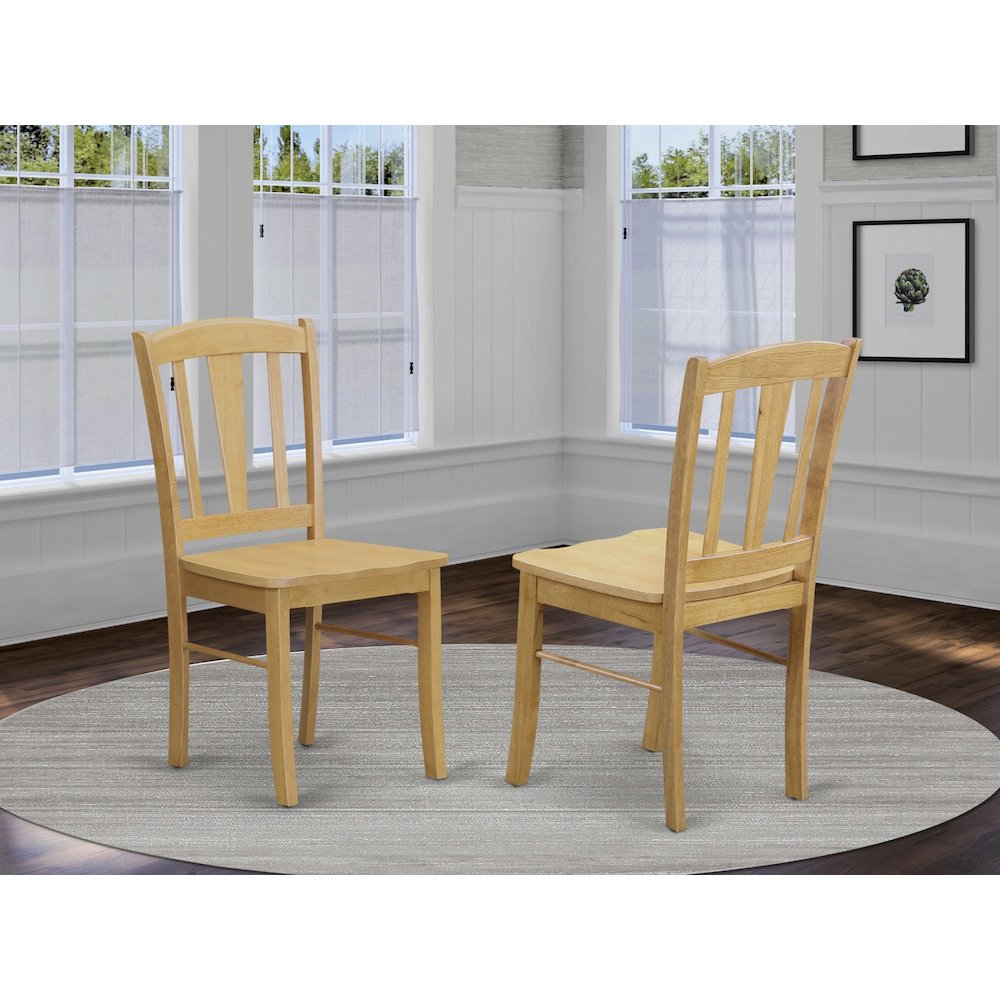 Dublin Dining room Chair with Wood Seat, Set of 2. Picture 2
