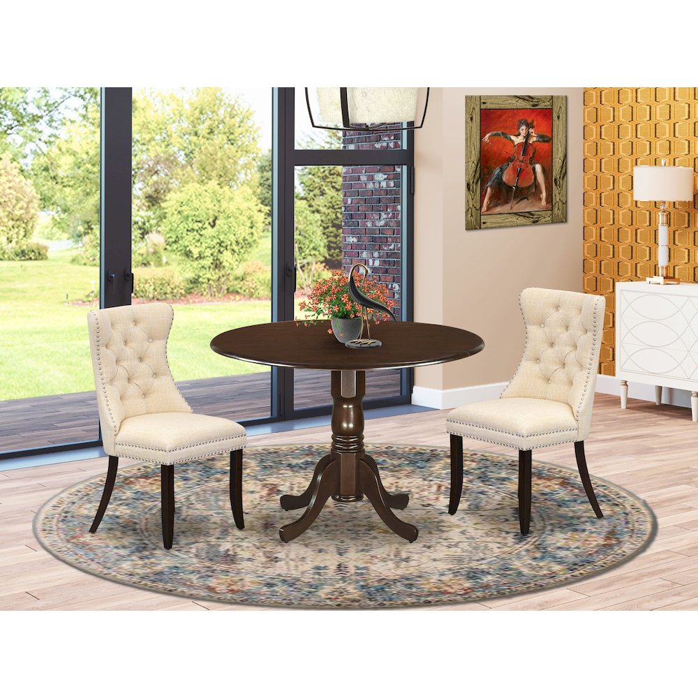 3 Piece Modern Dining Table Set. Picture 2