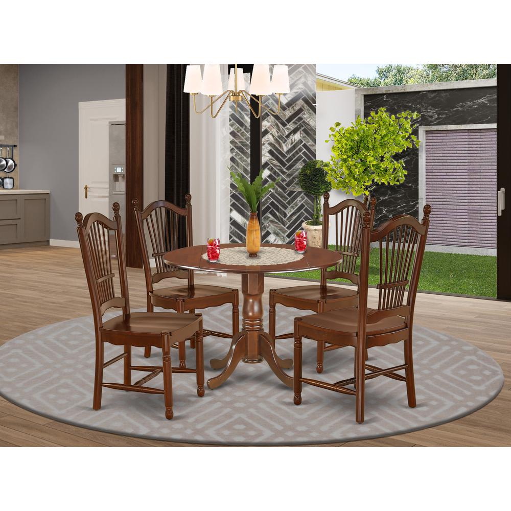 Dining Room Set Mahogany, DLDO5-MAH-W. Picture 2
