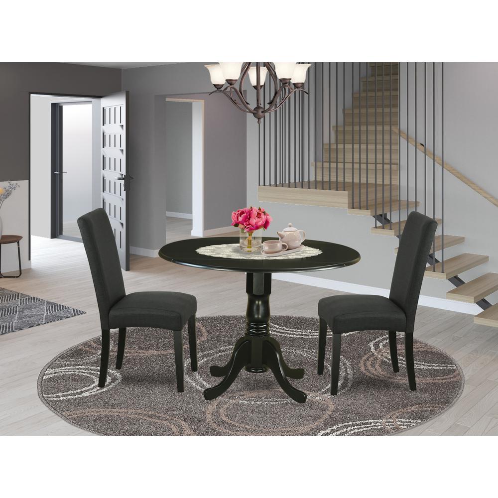 Dining Room Set Black, DLDR3-BLK-24. Picture 2