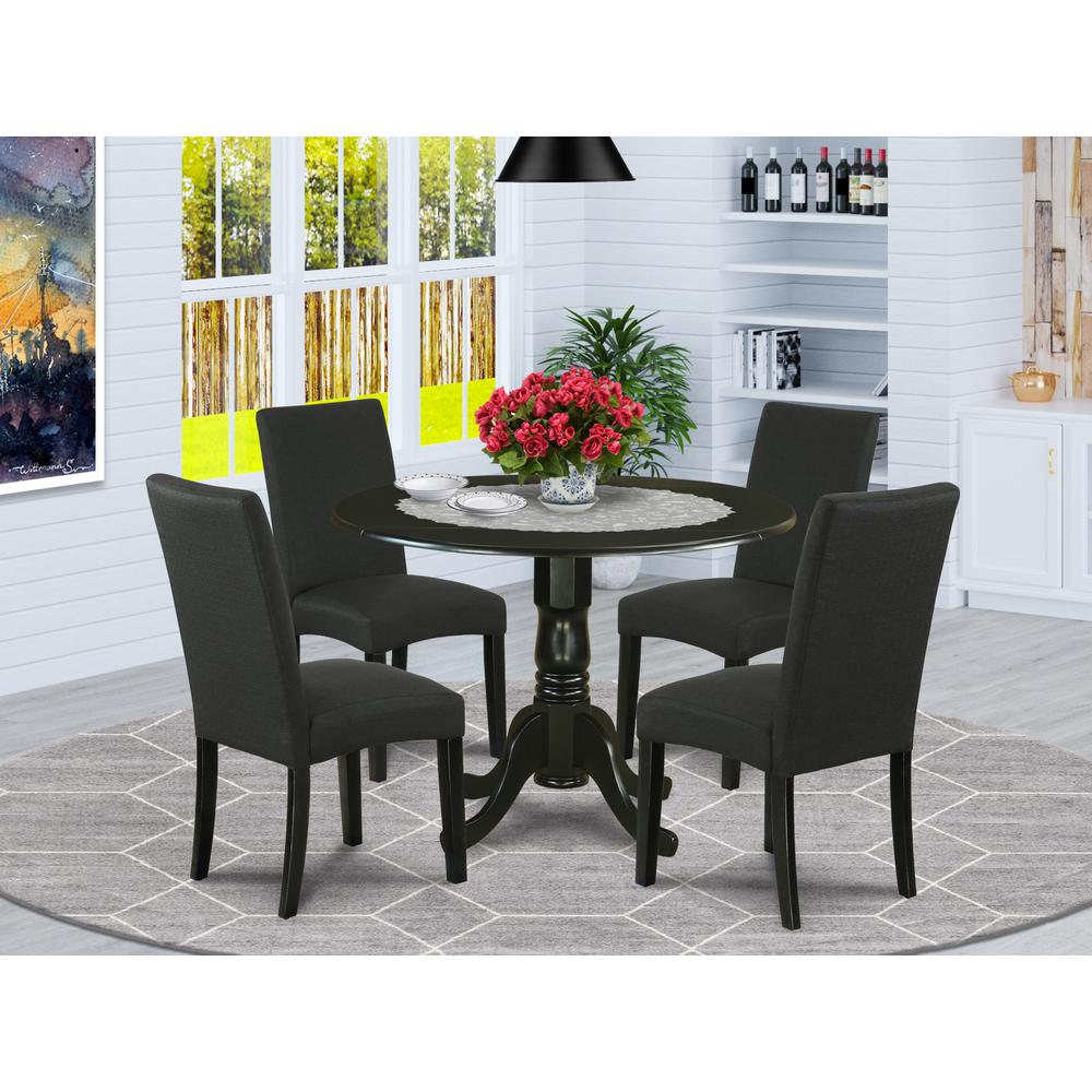 Dining Room Set Black, DLDR5-BLK-24. Picture 2