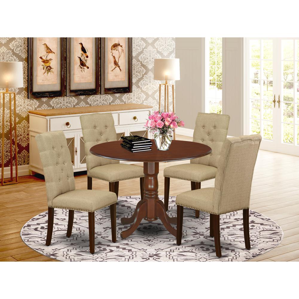 Dining Room Set Mahogany, DLEL5-MAH-16. Picture 2