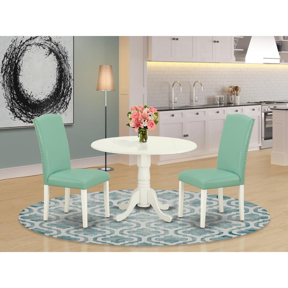 Dining Room Set Linen White, DLEN3-LWH-57. Picture 2