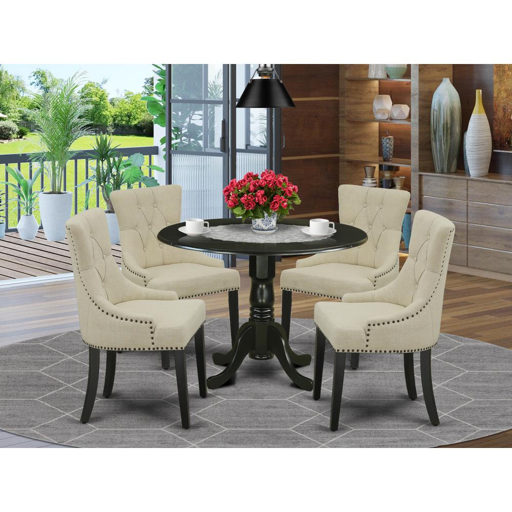 Dining Room Set Black, DLFR5-BLK-02. Picture 2