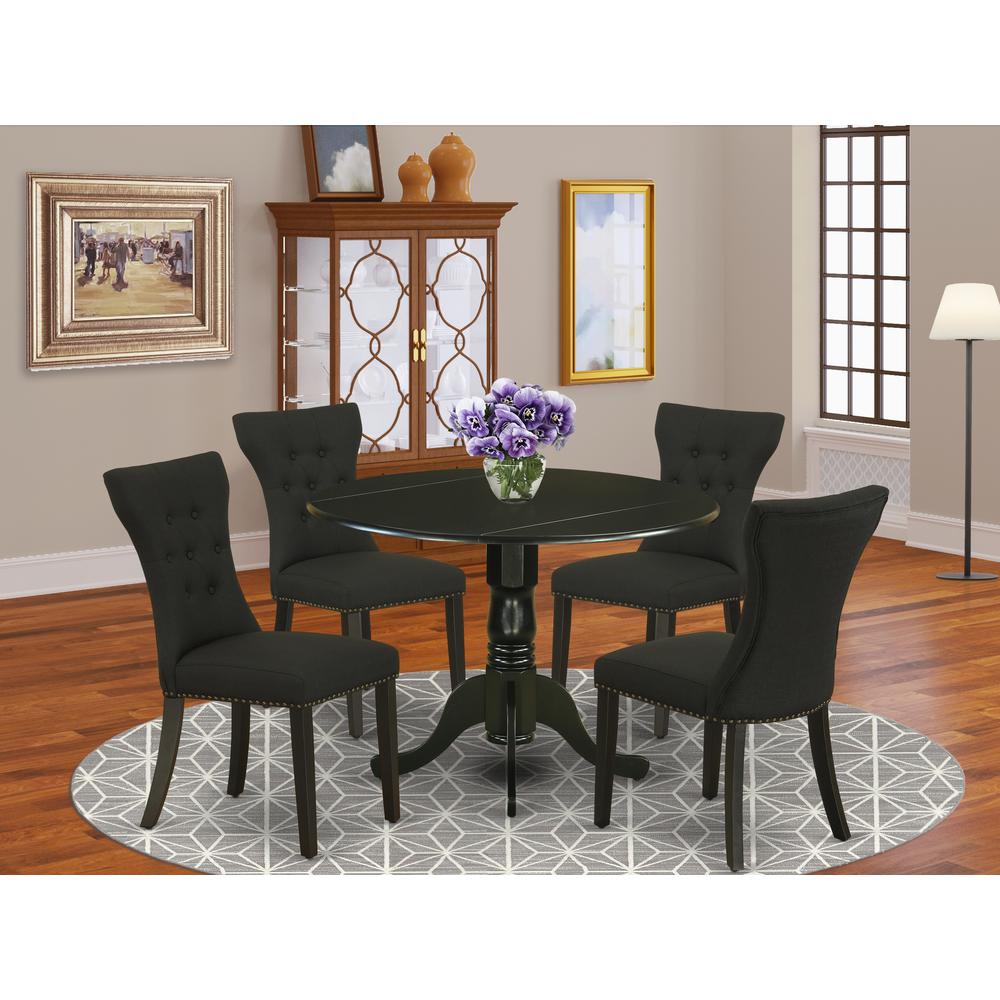 Dining Room Set Black, DLGA5-BLK-24. Picture 2