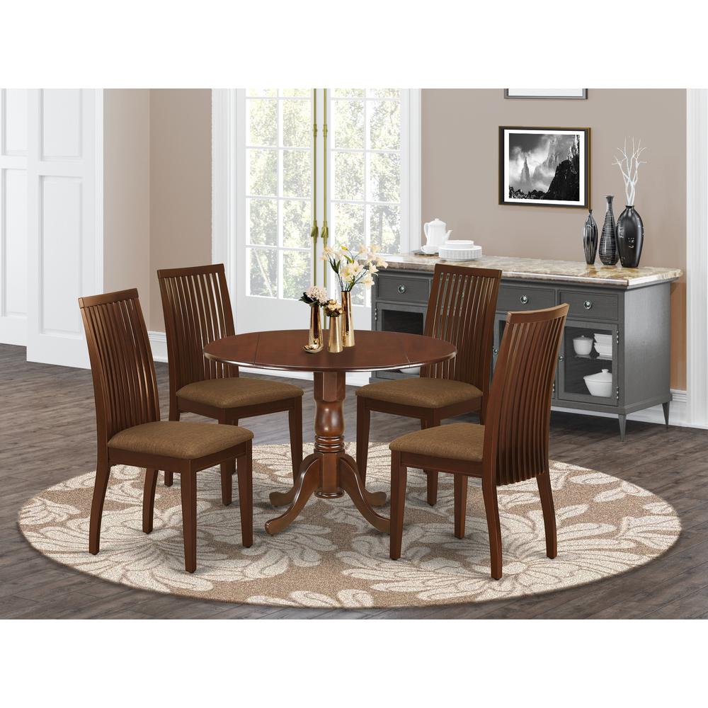 Dining Room Set Mahogany, DLIP5-MAH-C. Picture 2