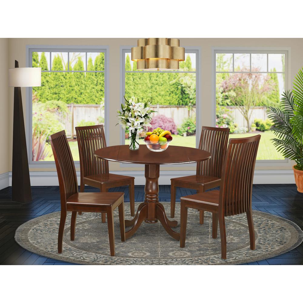 Dining Room Set Mahogany, DLIP5-MAH-W. Picture 2
