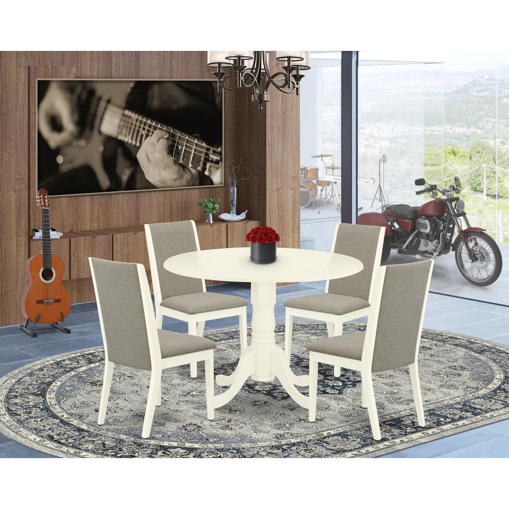 Dining Room Set Linen White, DLLA5-WHI-06. Picture 2