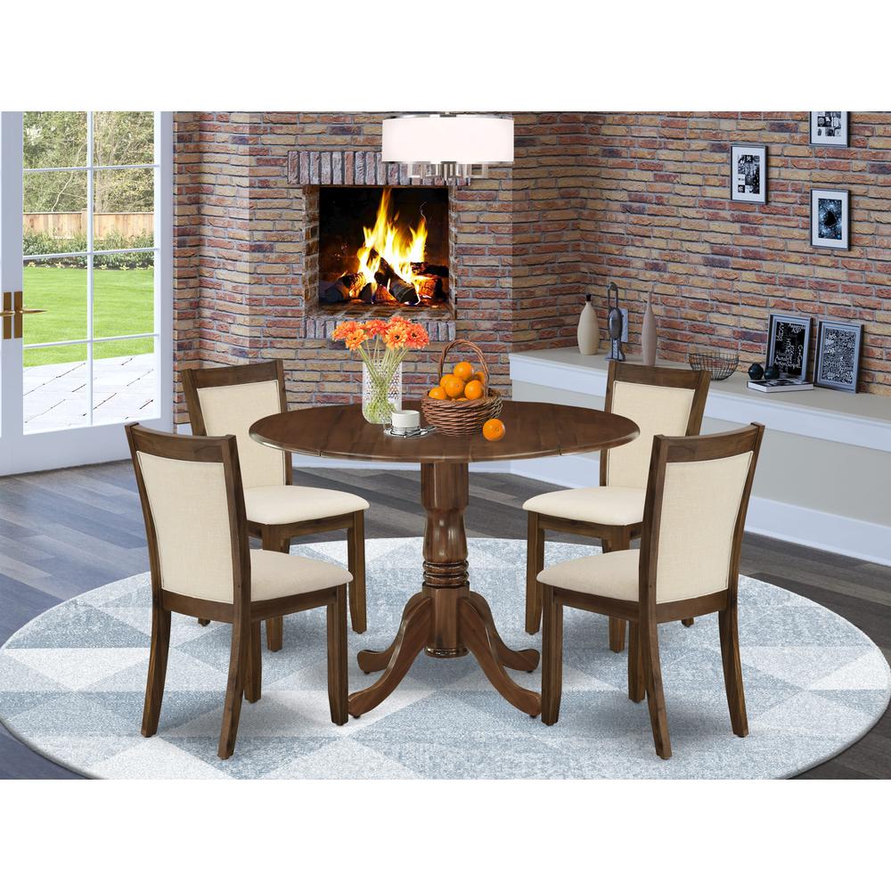 5 Pc Dining Set Includes a Round Kitchen Table and 4 Parson Chairs. Picture 7