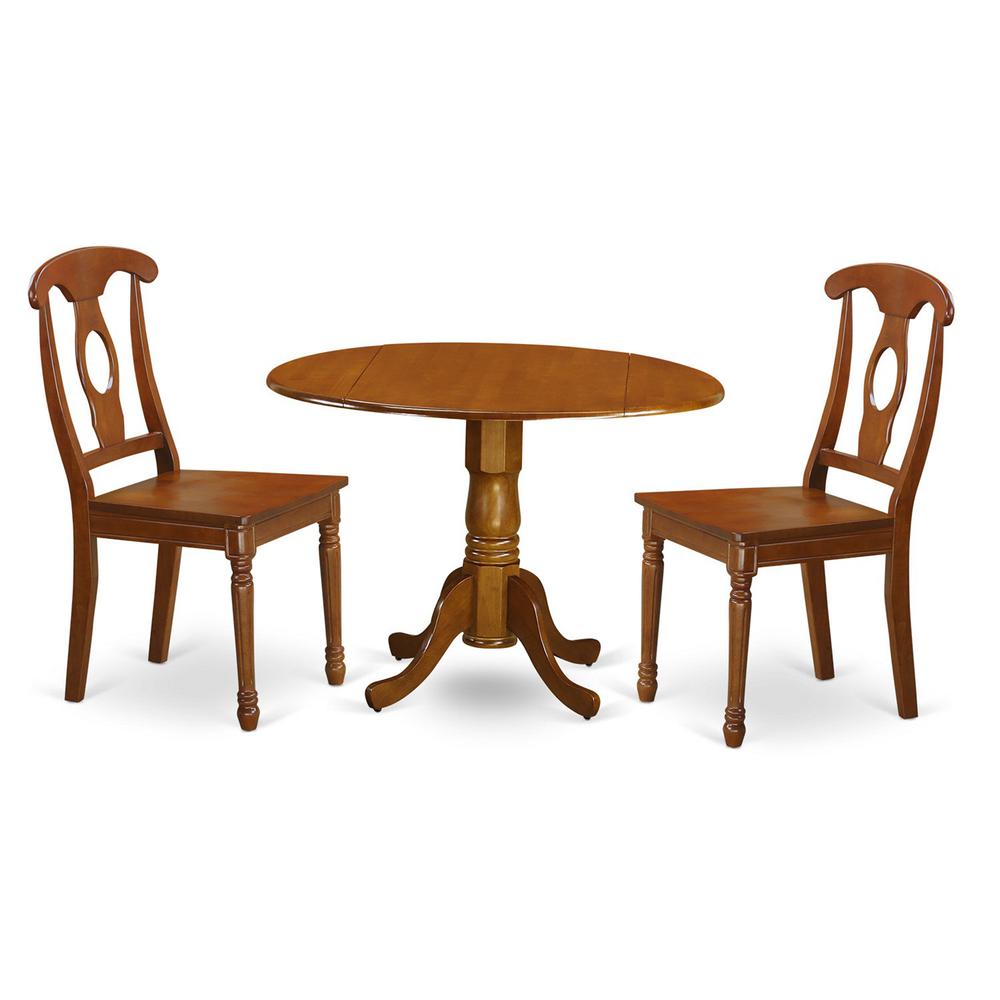 3  PC  Kitchen  nook  Dining  set-drop  leaf  Table  and  2  Kitchen  Chairs. Picture 2