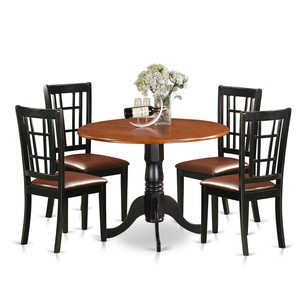 5  PC  Kitchen  Table  set-Dining  Table  and  4  Wood  Kitchen  Chairs. Picture 1