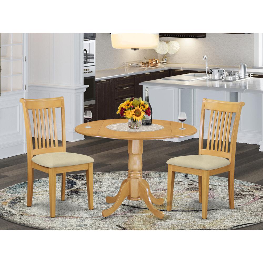 Dining Room Set Oak, DLPO3-OAK-C. Picture 2