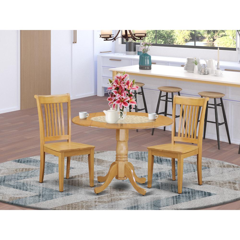 Dining Room Set Oak, DLPO3-OAK-W. Picture 2