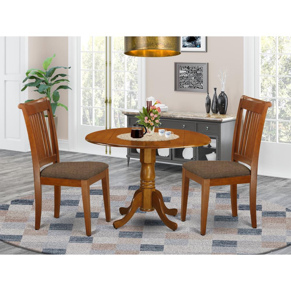 3 PC small Kitchen Table and Chairs set-breakfast nook plus 2 dinette Chairs. Picture 2