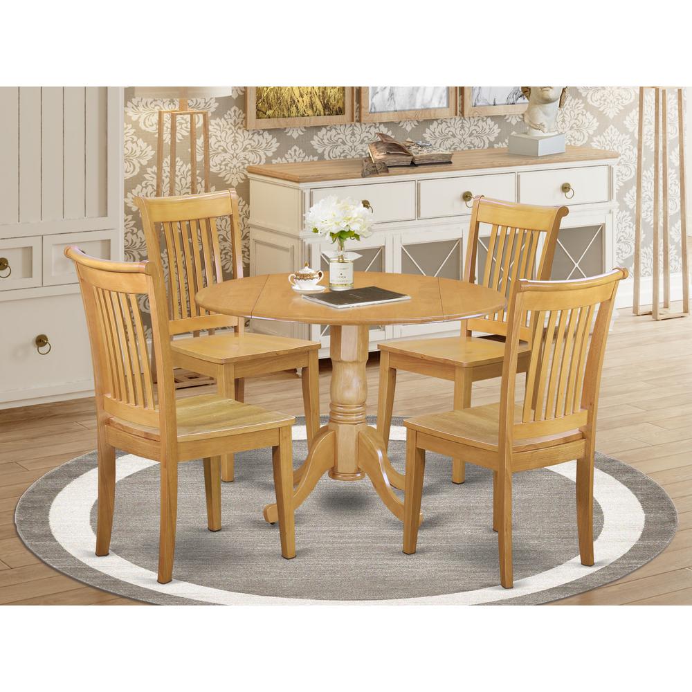 Dining Room Set Oak, DLPO5-OAK-W. Picture 2