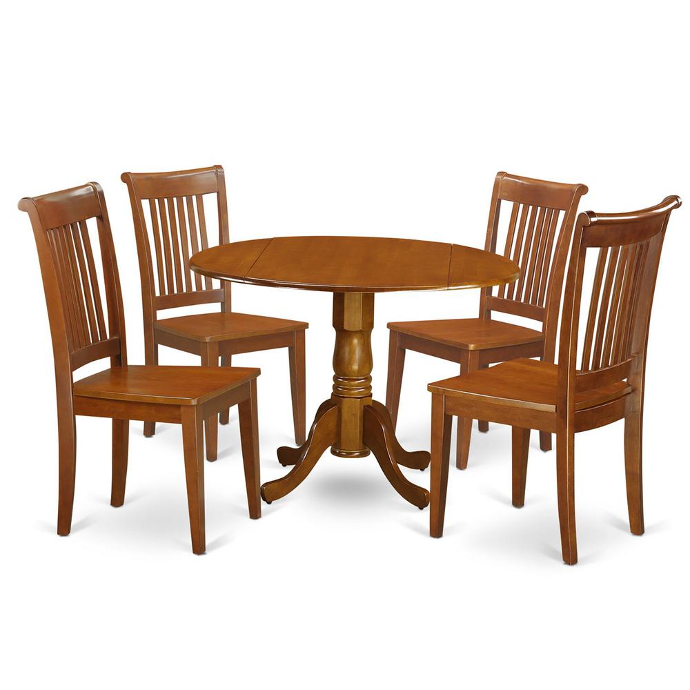 5  PC  Kitchen  Table  set-breakfast  nook  and  4  Wooden  Chairs. Picture 1