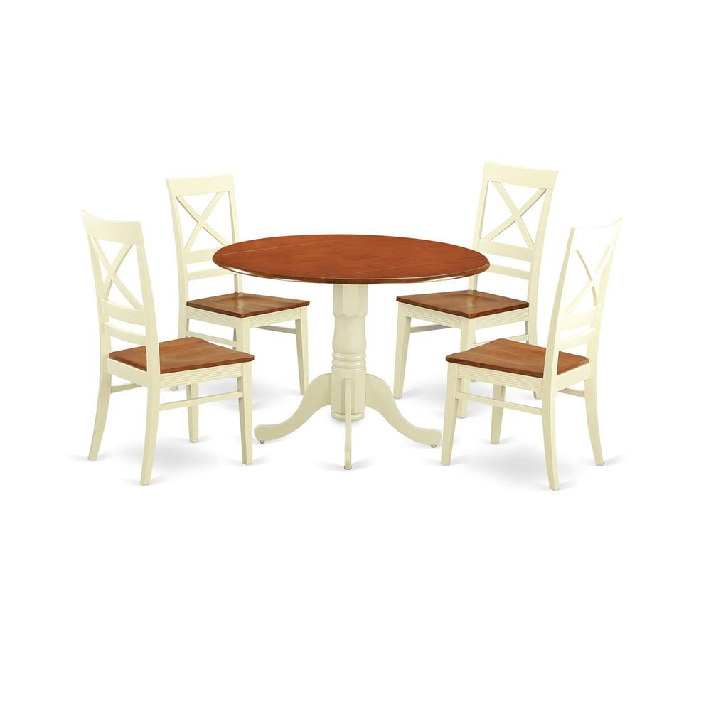 5  Pc  small  Kitchen  Table  set  -  Kitchen  Table  and  4  dinette  Chairs. Picture 1