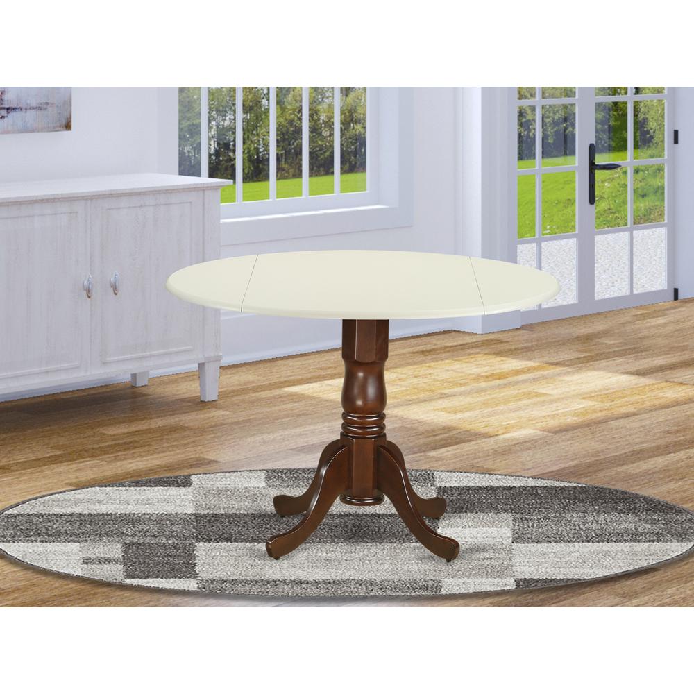 Dining Table Linen White & Mahogany, DLT-LMA-TP. Picture 2