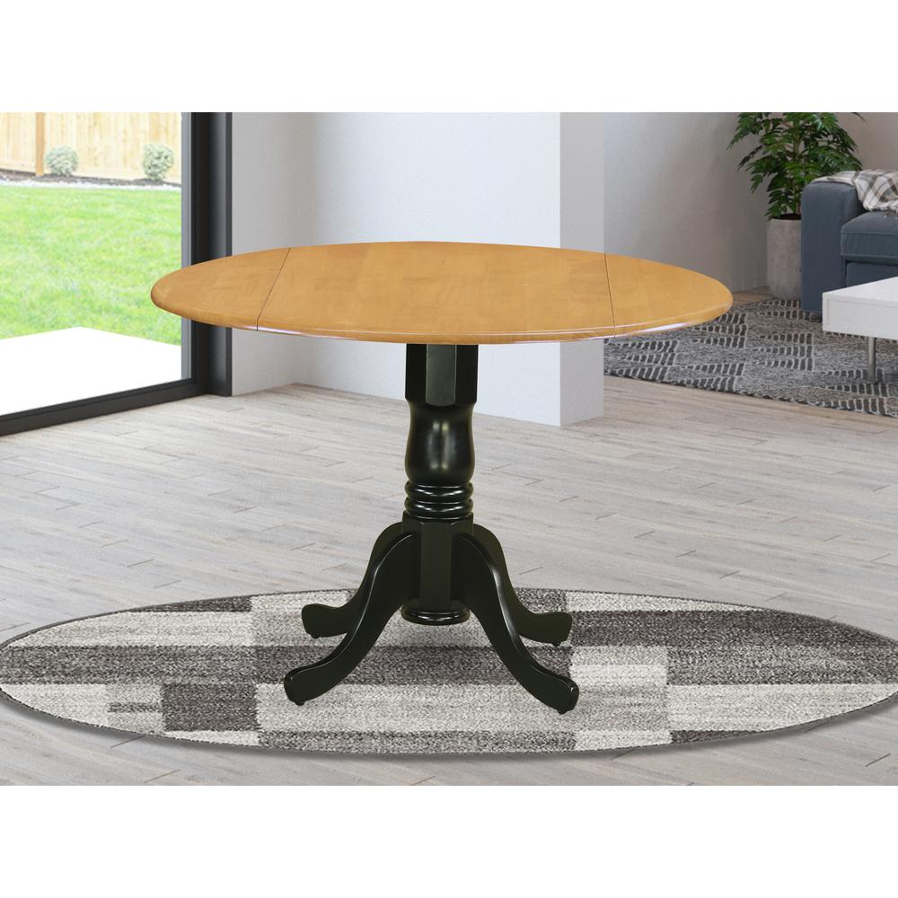 Dining Table Oak & Black, DLT-OBK-TP. Picture 2