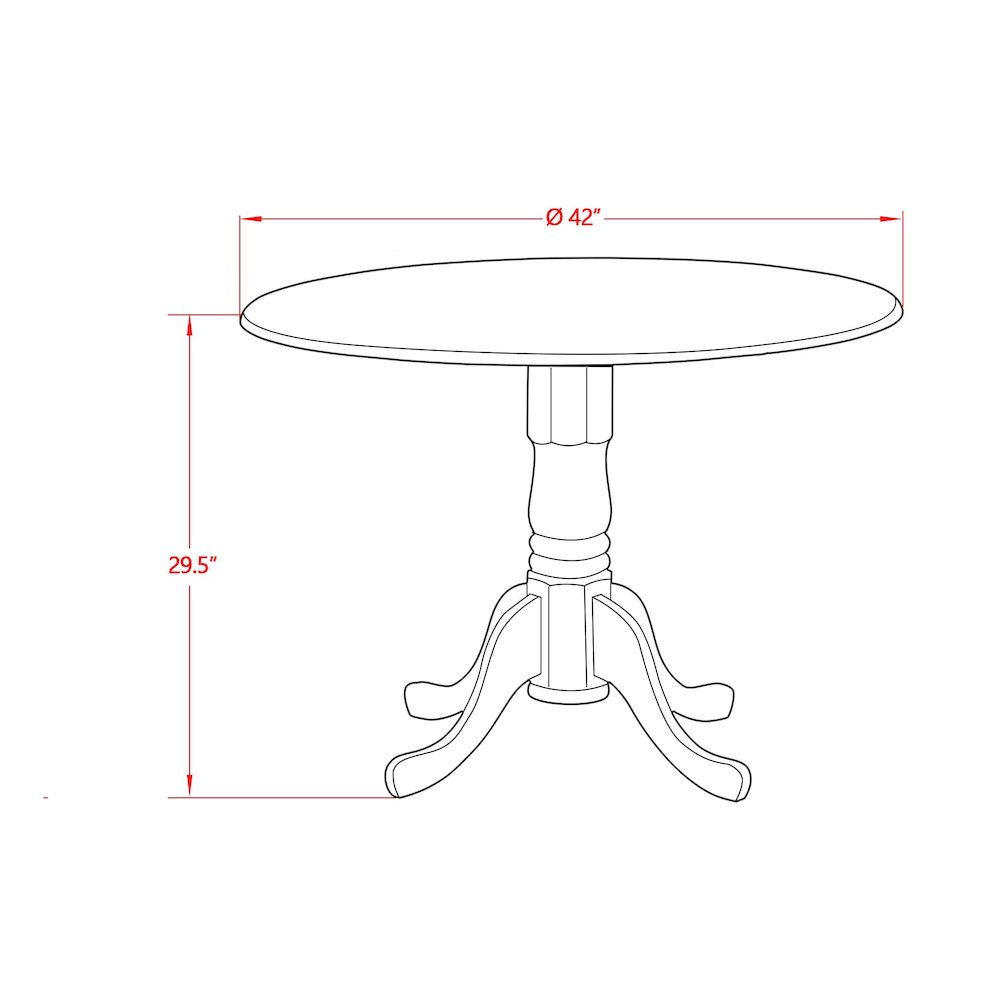 Dining Table Walnut & Black, DMT-WBK-TP. Picture 2