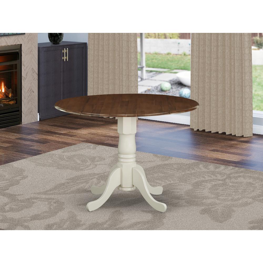 Dining Table Walnut & Linen White, DMT-WLW-TP. Picture 2