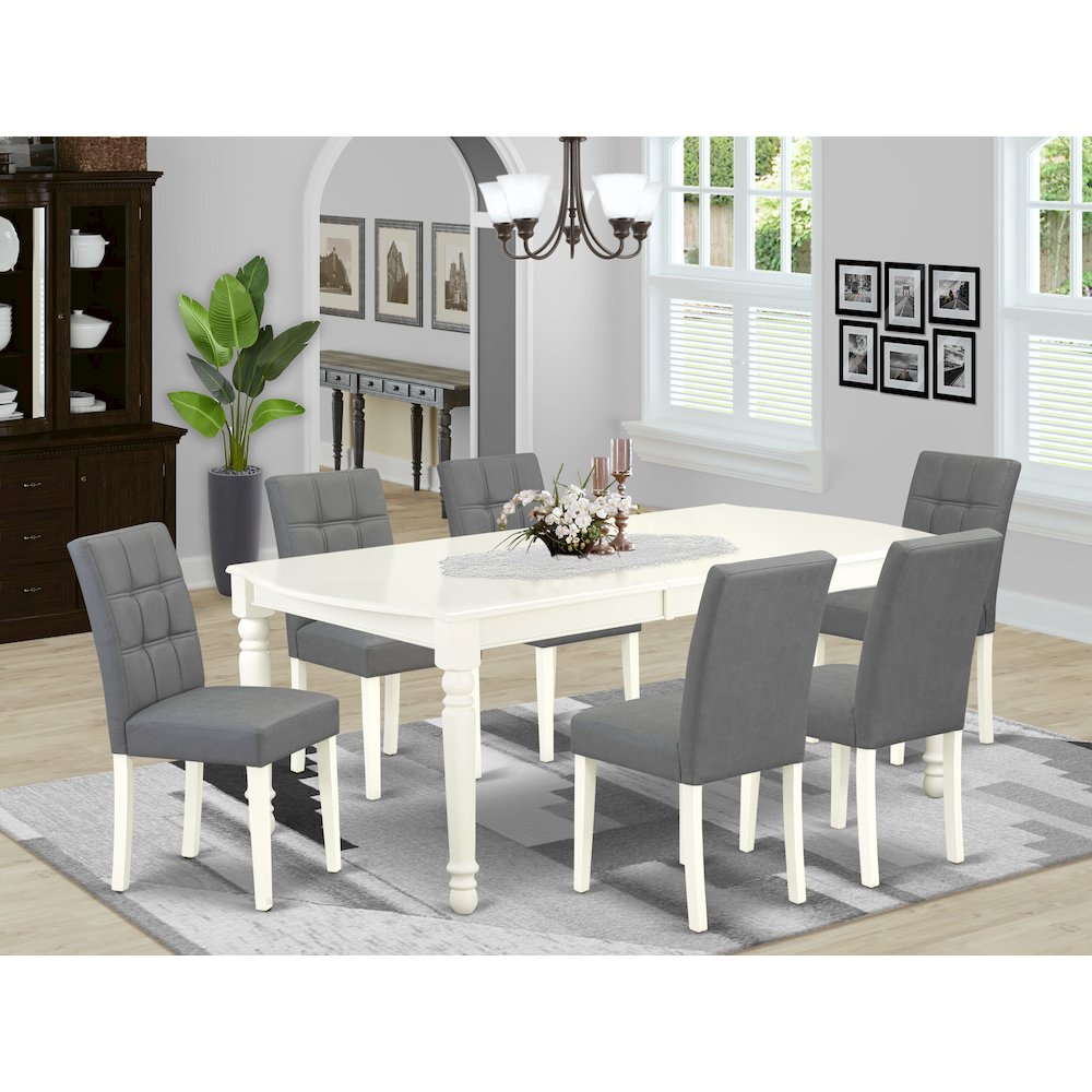 7 Piece Modern Dining Table Set. Picture 2