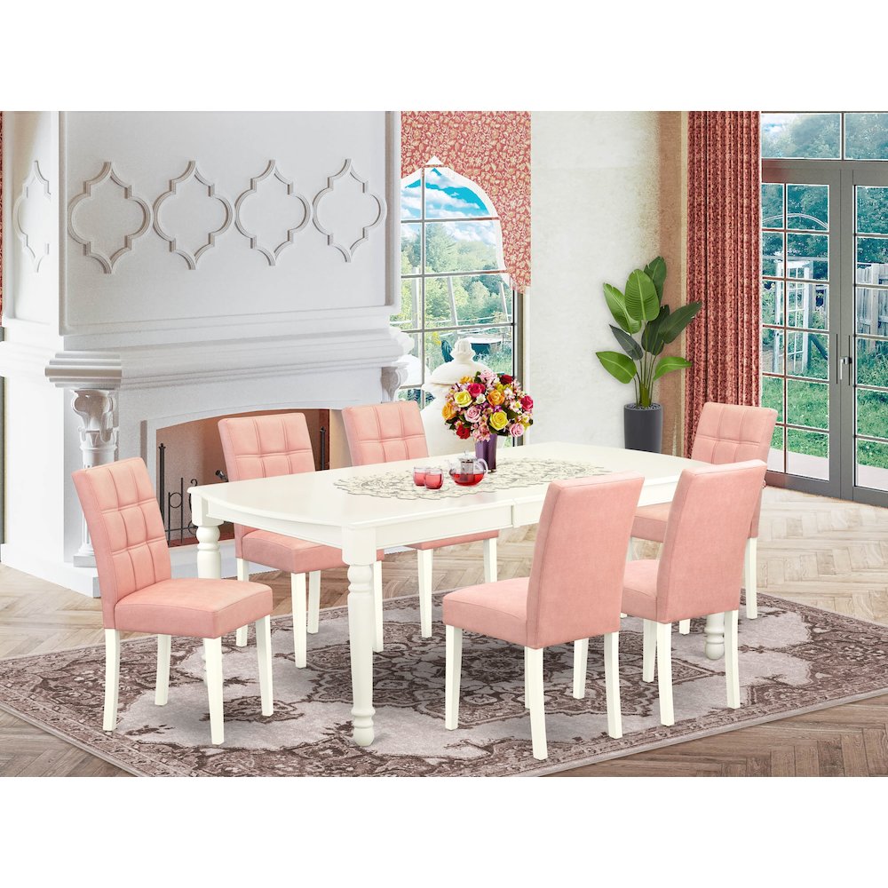 7 Piece Dinette Table Set consists A Dinner Table. Picture 2