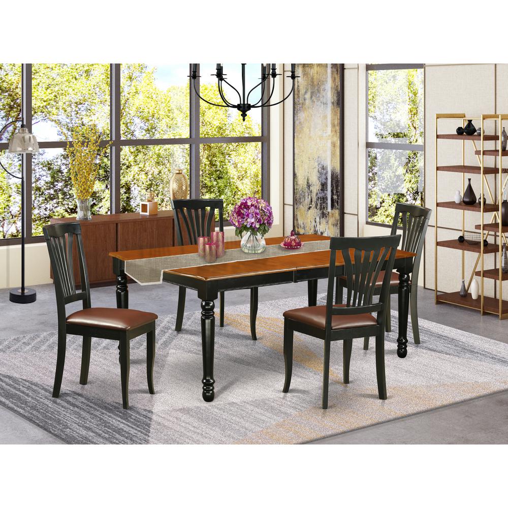 Dining Room Set Black & Cherry, DOAV5-BCH-LC. Picture 2