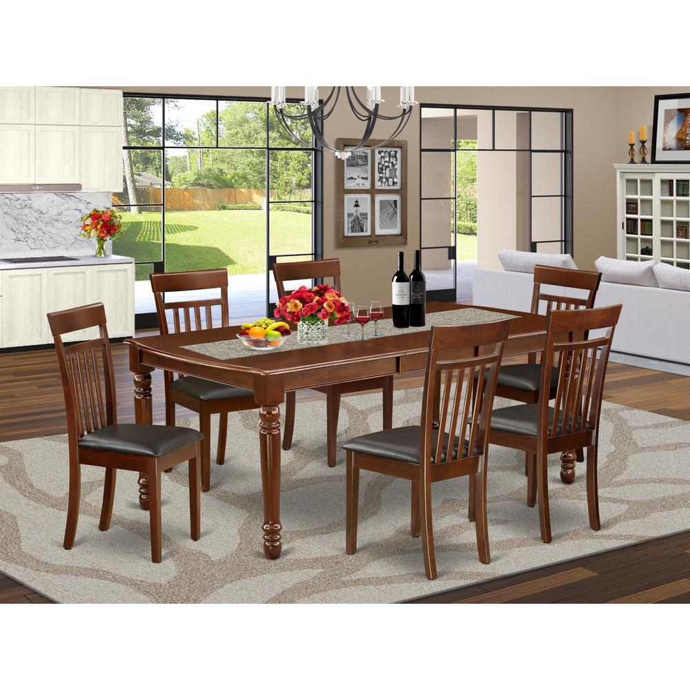 Dining Room Set Mahogany, DOCA7-MAH-LC. Picture 2