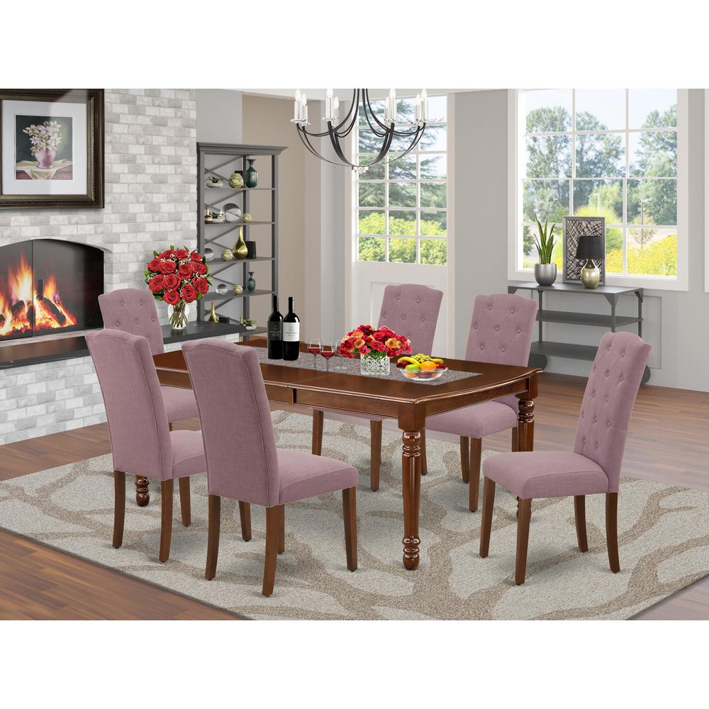 Dining Room Set Mahogany, DOCE7-MAH-10. Picture 2