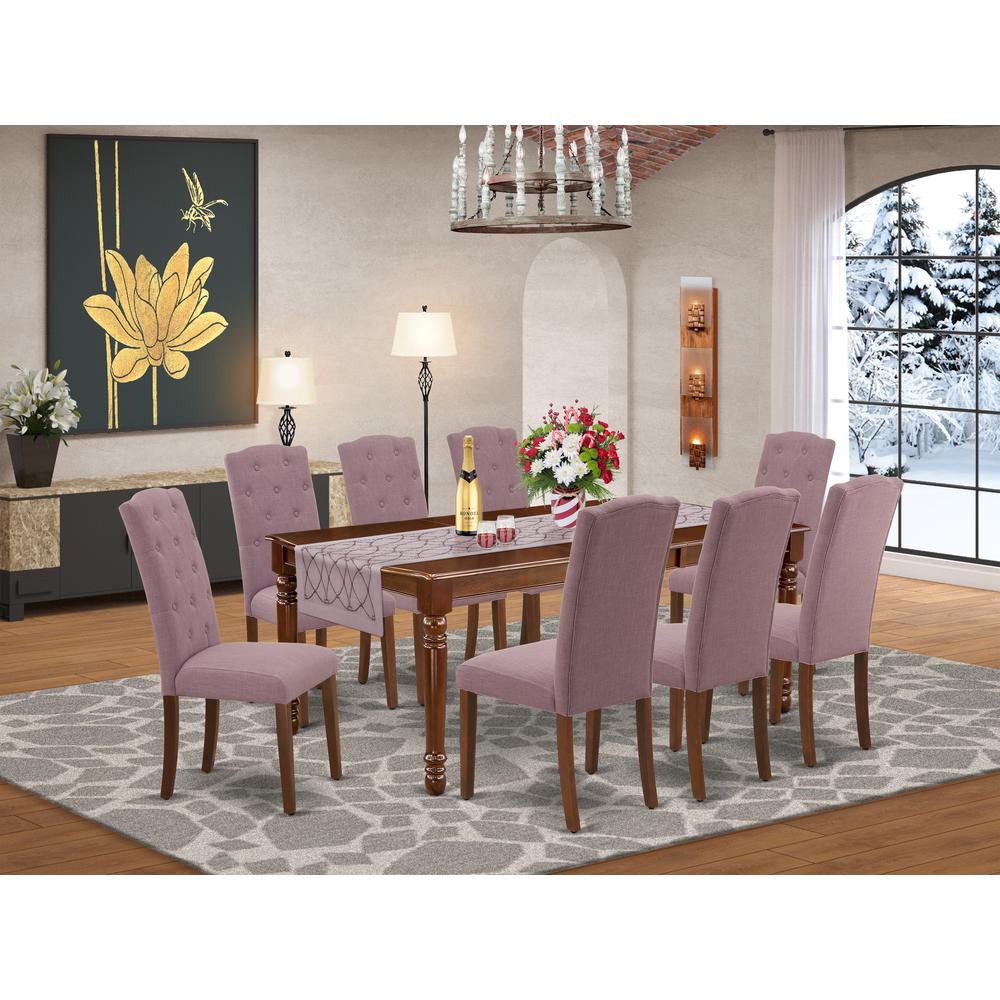 Dining Room Set Mahogany, DOCE9-MAH-10. Picture 2