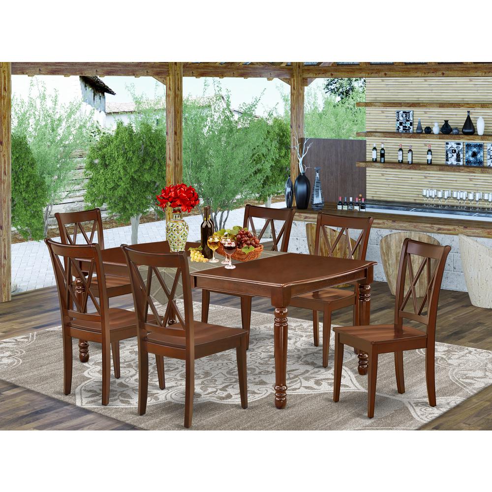 Dining Room Set Mahogany, DOCL7-MAH-W. Picture 2